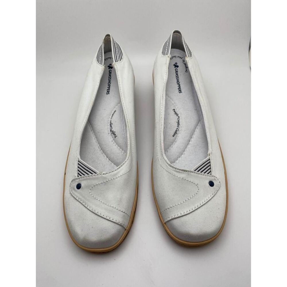 Grasshoppers Betty White Blue Nautical Wedge Flats Size 8 Comfort
